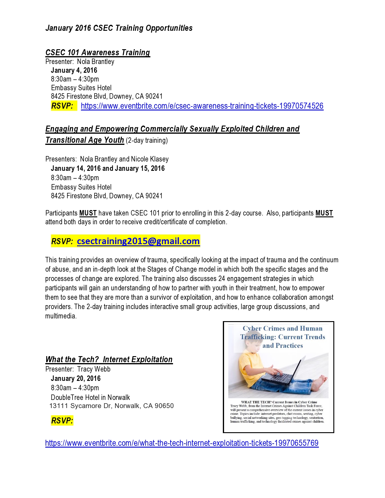 JANUARY CSEC TRAINING OPPORTUNITIES-page0001